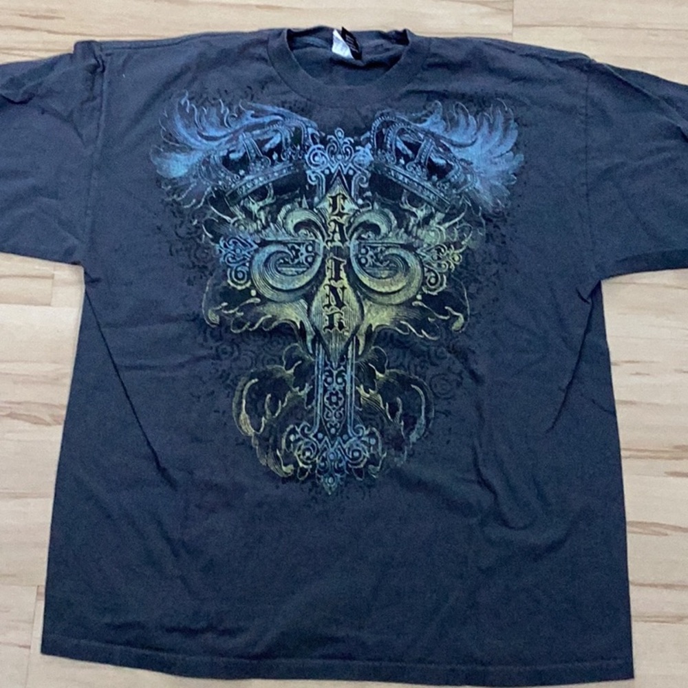 Vintage 2009 LA Ink Logo Grey Gray Tee Shirt XL